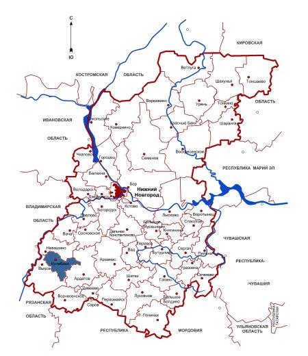 Город Кулебаки Нижегородской области и его городской округ